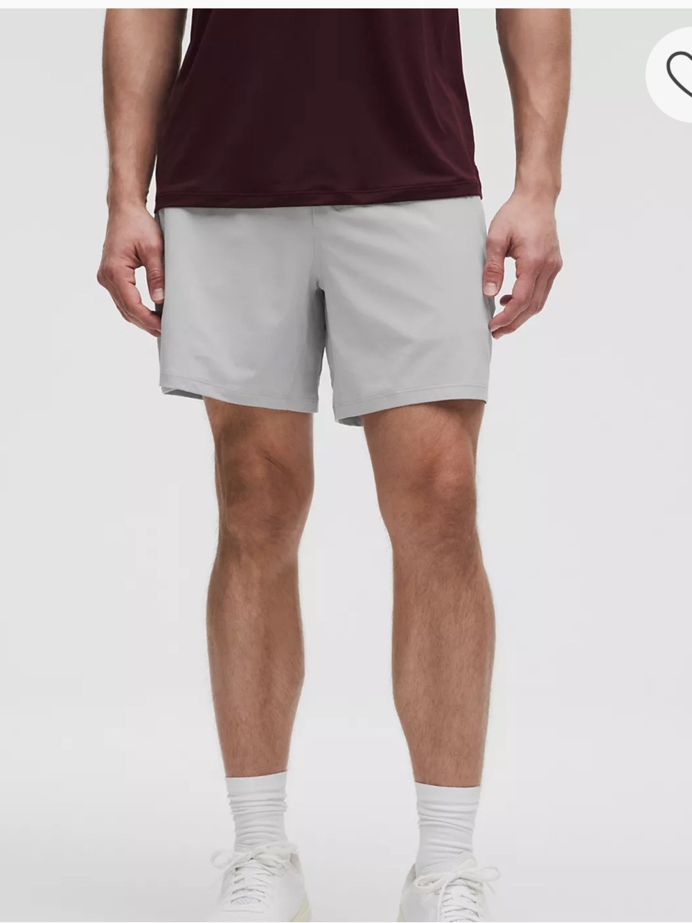👗Lululemon Men's pacebreaker lined 7 in shorts- Light Gray